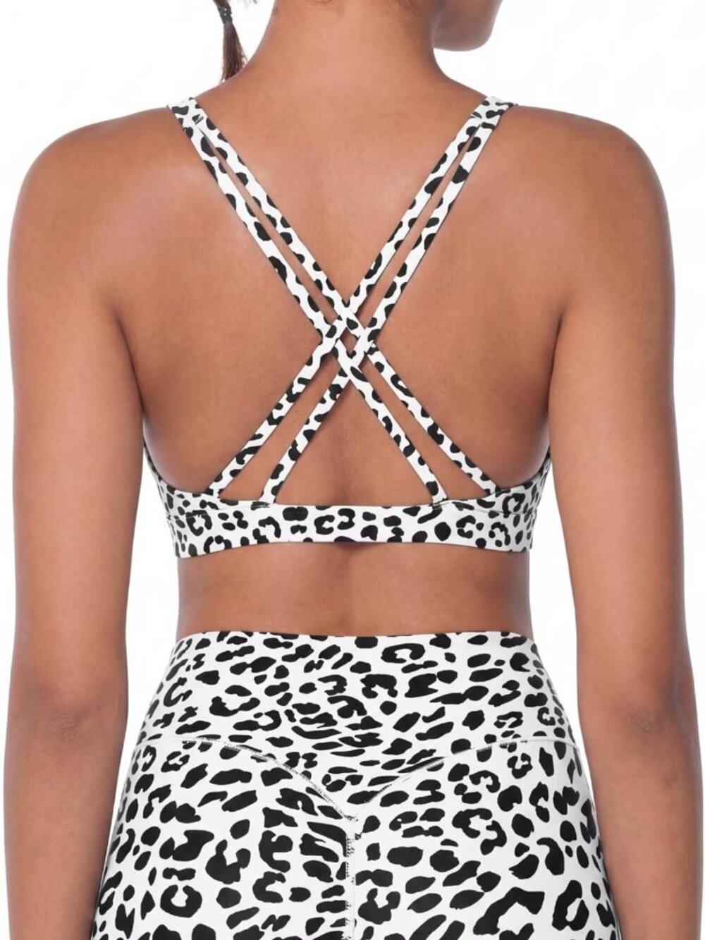 Stylish Open Back V Neck Sports Bra with Removable Pads for Yoga & Workout